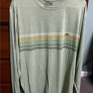 Patagonia Green and Yellow Long Sleeve Tees